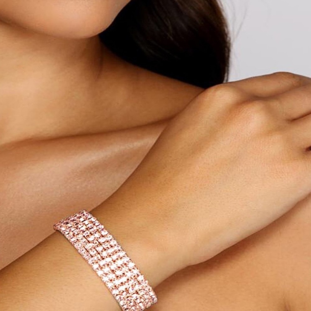 Rose Gold Rhinestone Bracelet